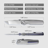 Stealth II T069 Folding Knife – (3.31" Tanto + Böhler M390 + Titanium) – OLITANS